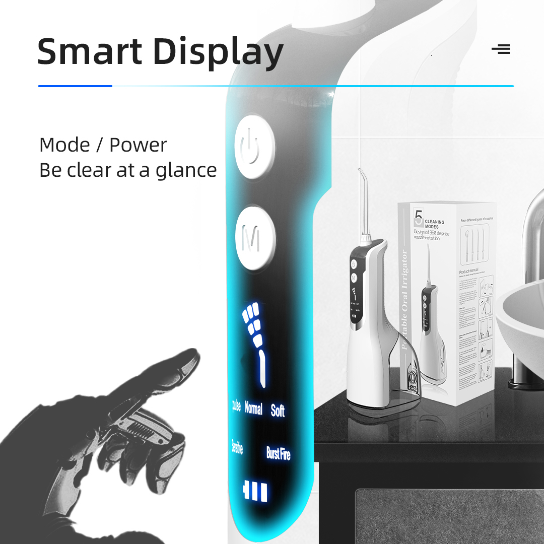 Other Oral Hygiene Electric Cordless Irrigator Waterflosser Cleaning Teeth Dental Flosser Ipx7 USB Travel Orthodontic Braces 230824