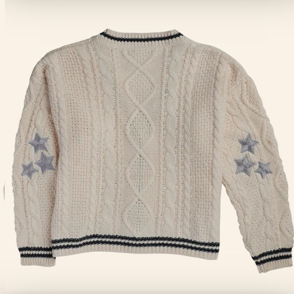 Women's Jackets Tay Cardigan with Stars Embroidered lor Button Up Chunky Cable Knitted Sweater Thick and Warm Swif t Folklore Cardigan 230824