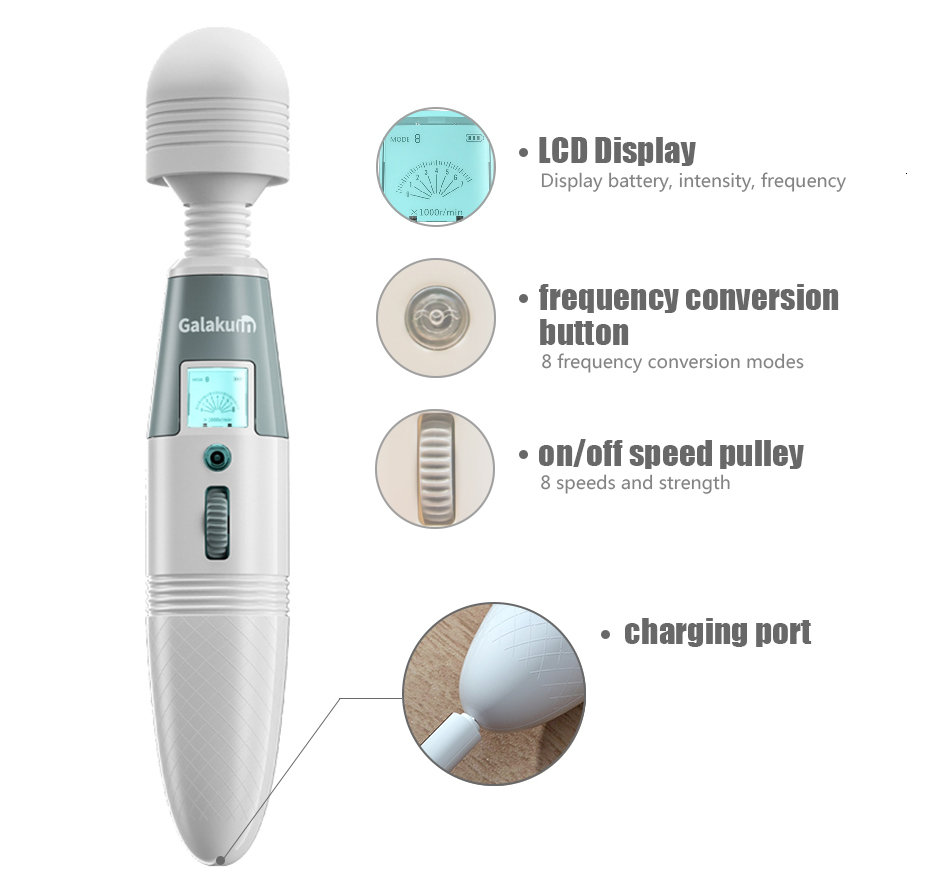 Vibrators Powerful Clit Vibrator For Woman Huge AV Magic Wand Personal Body Massage Clitoral Stimulator Big Head Vibrator Erotic Sex Toys 230825 - view 7