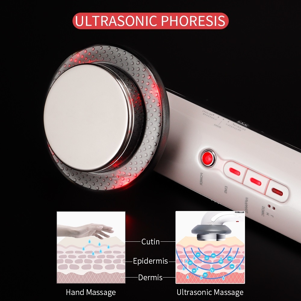 Face Massager Ultrasound Cavitation Body Slimming Massager EMS Micro Current Weight Loss Far Infrared Lifting Beauty Device 230824