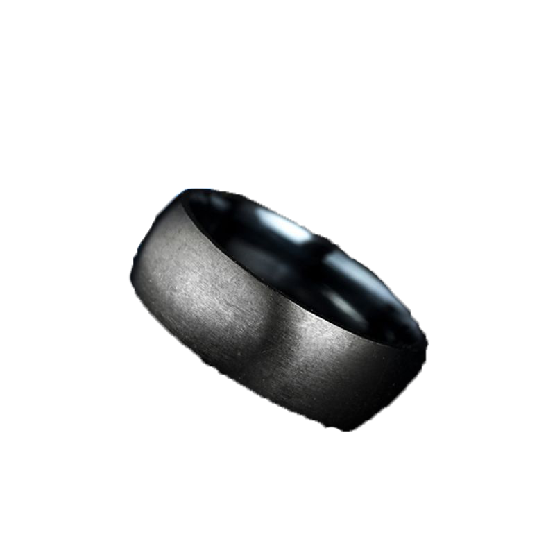 Fashion Black Titanium Ring Men Matte Finished Classic Engagement Anel Jewelry Rings For Male Party Wedding Bands