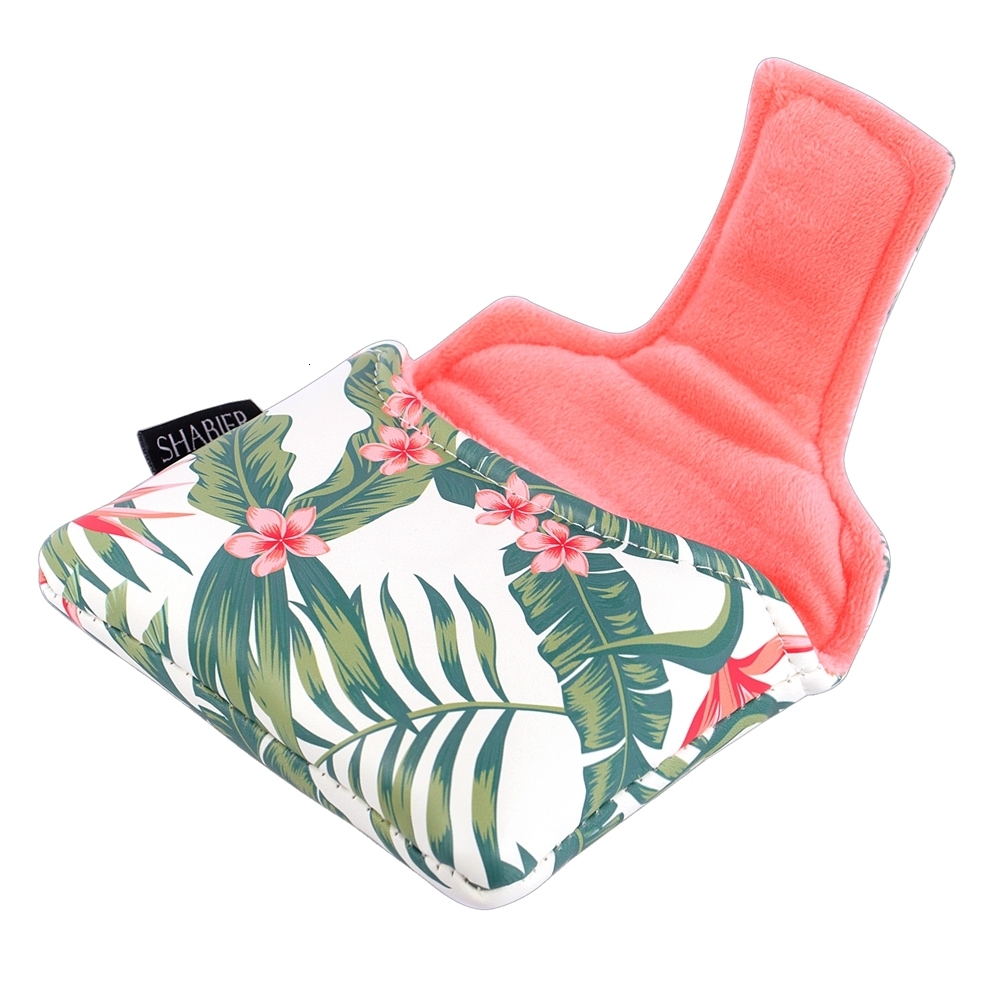 Other Golf Products Magnetic Golf Putter Cover Custom PU Leather Printing Square Mallet Blade Putter Headcover 230825