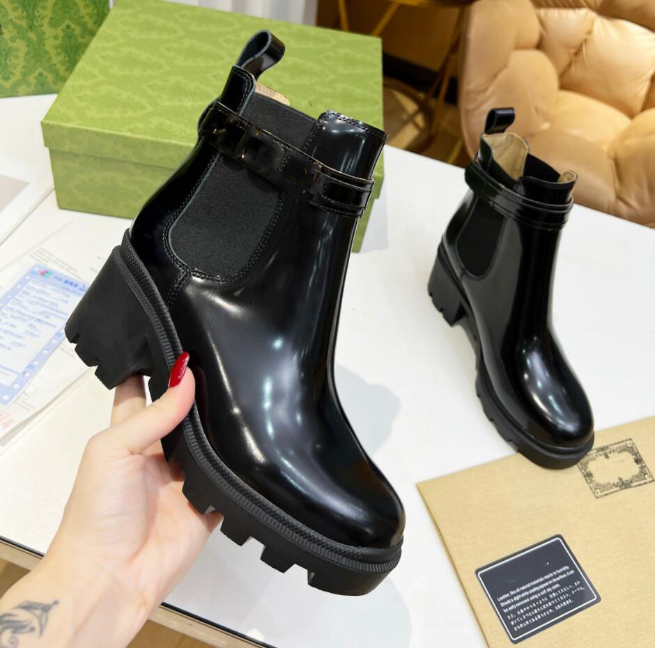 New Designers Ankle Boots Women Boots Colored Round Head Thick Sole Elevated Elastic Martin Boots Lace up Shoes Adjustable Zipper Opening Motorcycle Boots