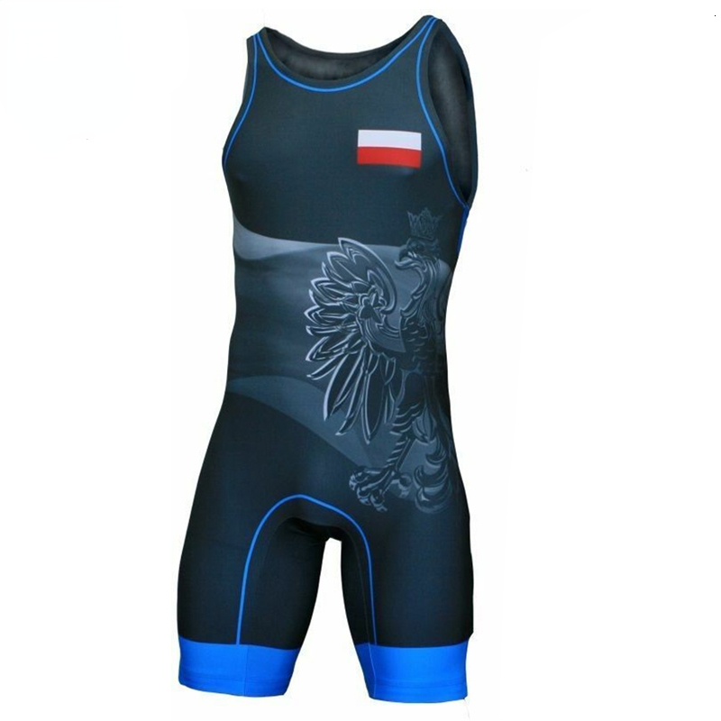 Outdoor T-Shirts Poland Flag Wrestling Singlet Bodysuit Leotard Outfit Underwear GYM Sleeveless Triathlon PowerLifting Clothing Swimming Running 23082