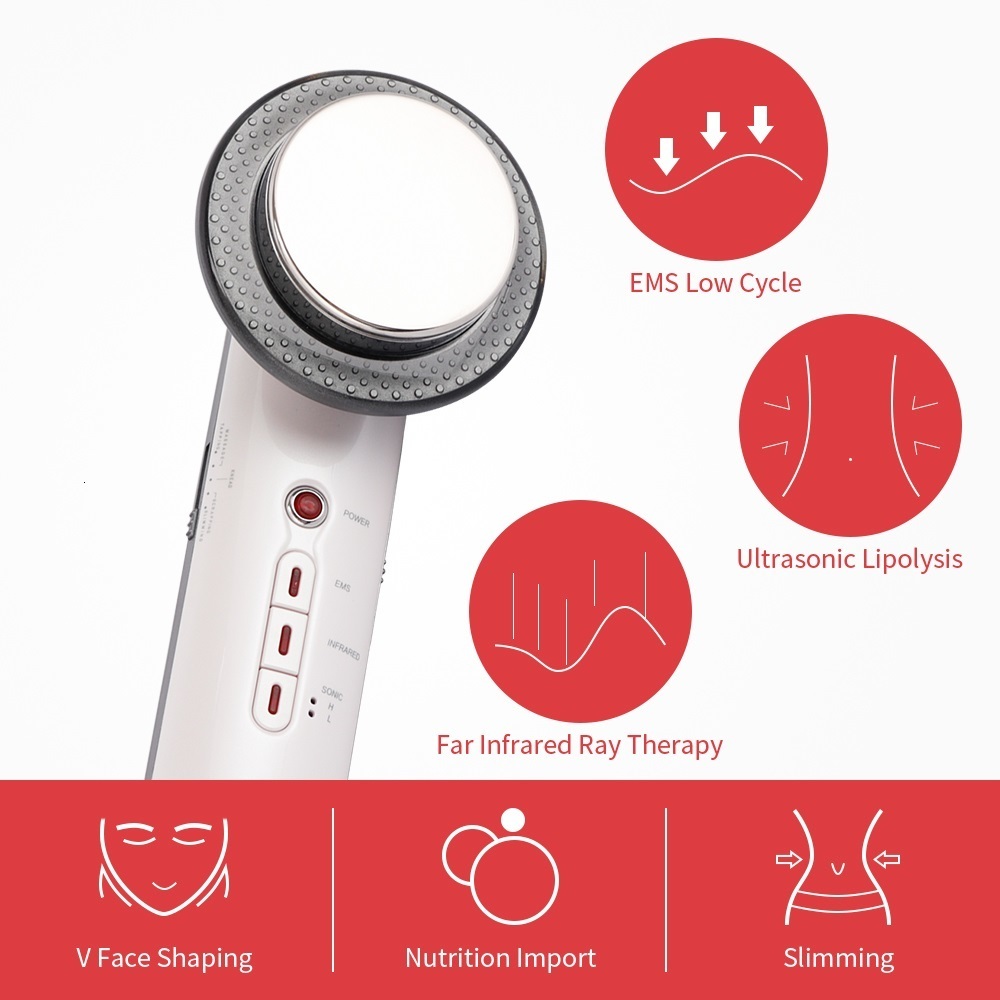 Face Massager Ultrasound Cavitation Body Slimming Massager EMS Micro Current Weight Loss Far Infrared Lifting Beauty Device 230824