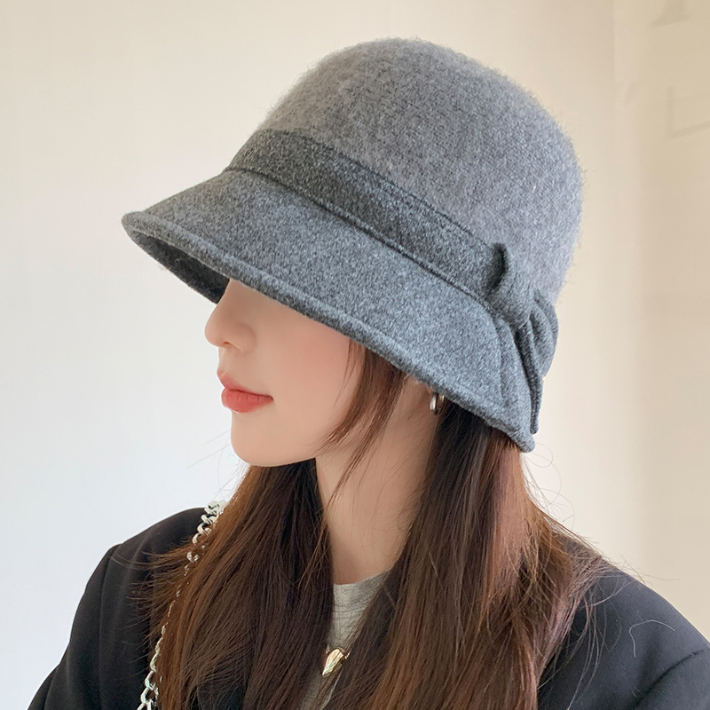 Wide Brim Hats Bucket Hats Winter Wool Blend Bucket Hats For Womens Panamas Foldable Fashion Bow Knitted Fisherman's Hat Outdoor Trave Giftl 2308