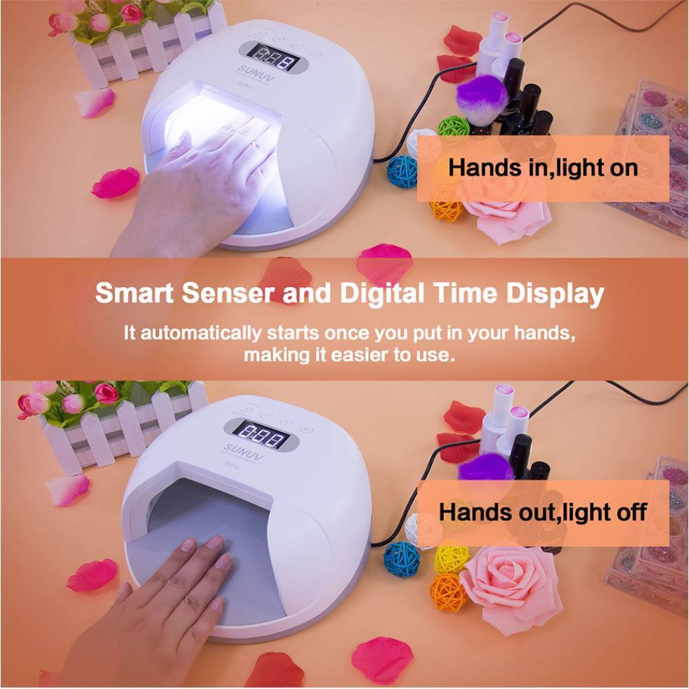 Nail Dryers Nail lamp SUNUV SUN7 UV LED Nail Lamp Dryer Fast Curing Nail Gel Professional Nail Dryers UV Gel Drying Tools Machine 230824