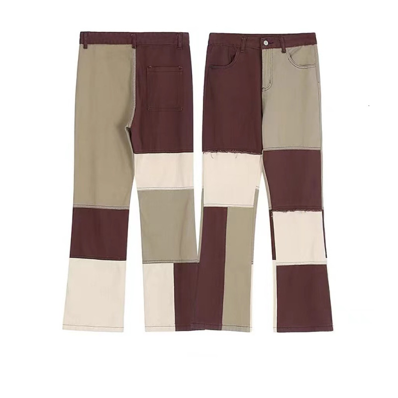 Men's Jeans Mens Casual Slim Fit Patchwork Denim Pants 2023 Biker Hip Hop for Men with Loose Fashion Trend 230824