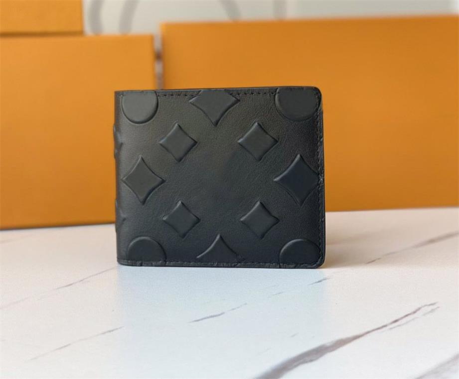 Designer mens wallets luxury Multiple purses embossed flower letter Shadow credit card holders male fashion short money clutch bag