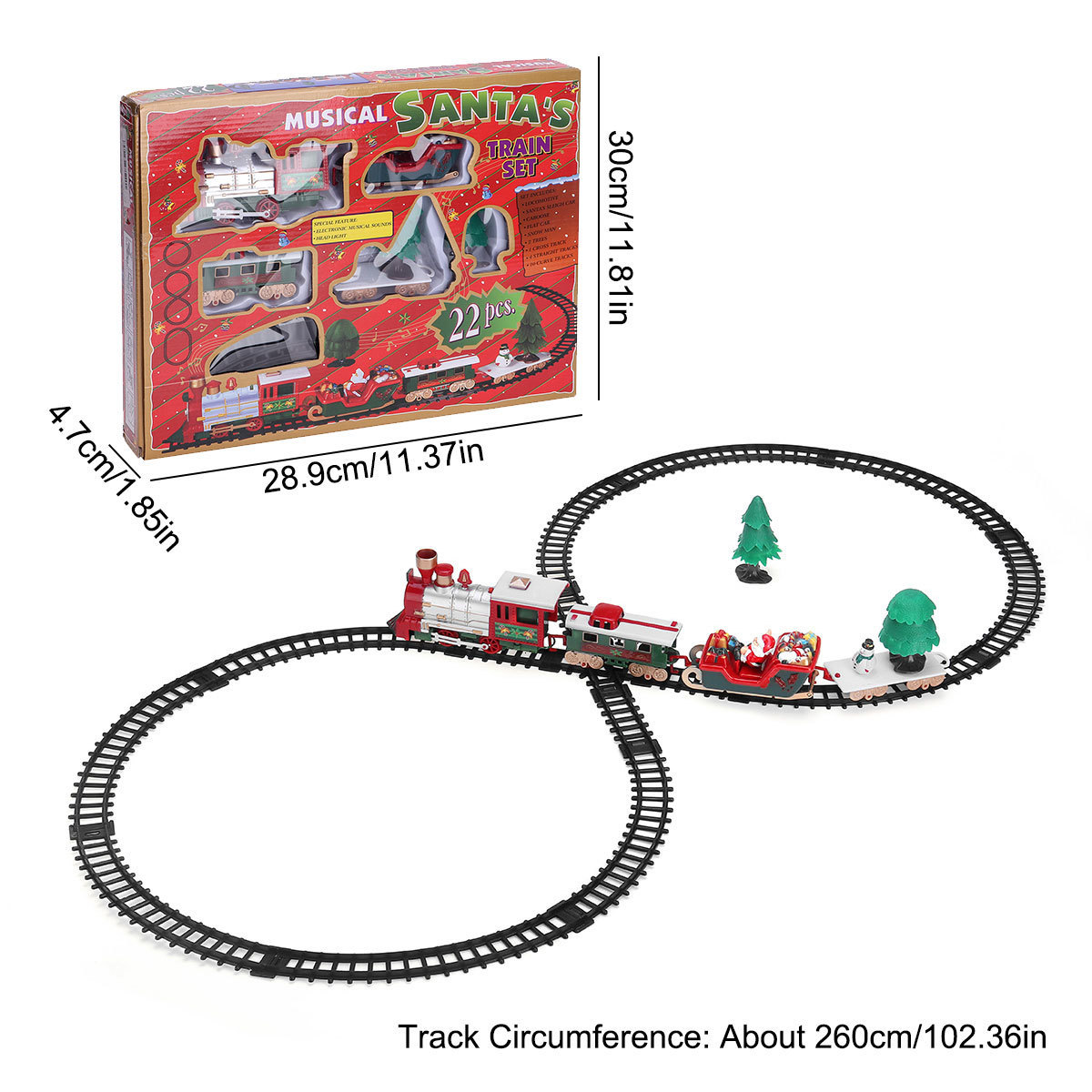 ElectricRC Track Christmas Electric Rail Car Train Toy Children's Railway Set Transportation Building Toys Year Gifts 230825 - view 7