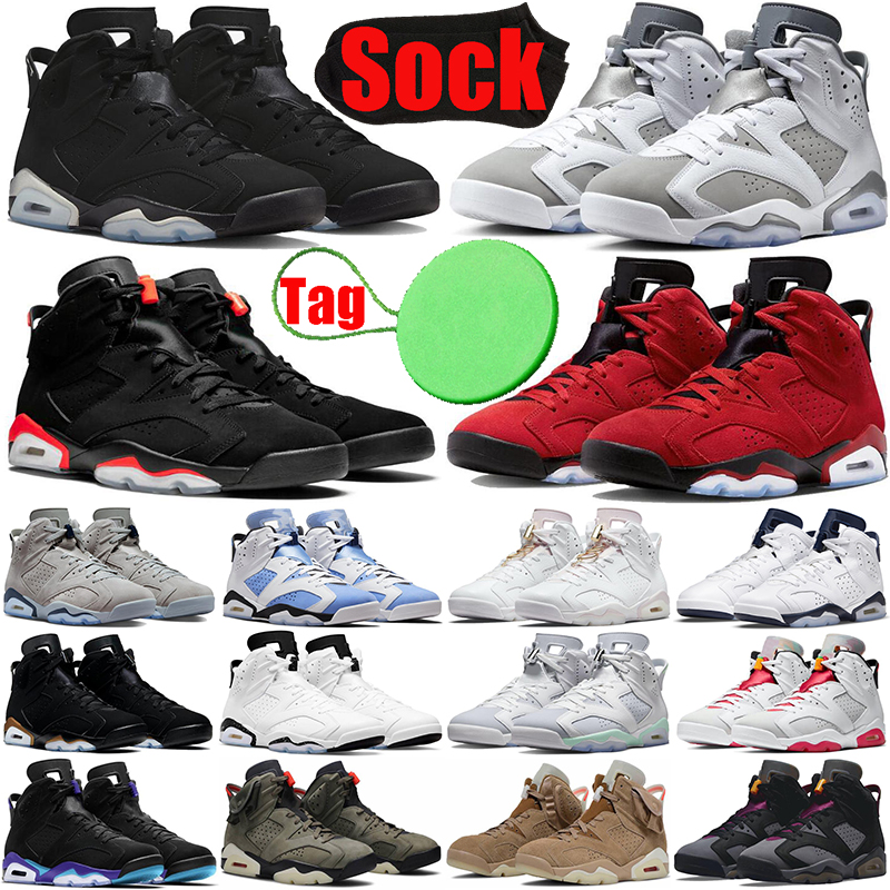 Toro Bravo 6 6s basketball shoes men Cool Grey UNC Metallic Silver Carmine Midnight Navy Aqua Infrared sneakers mens trainers