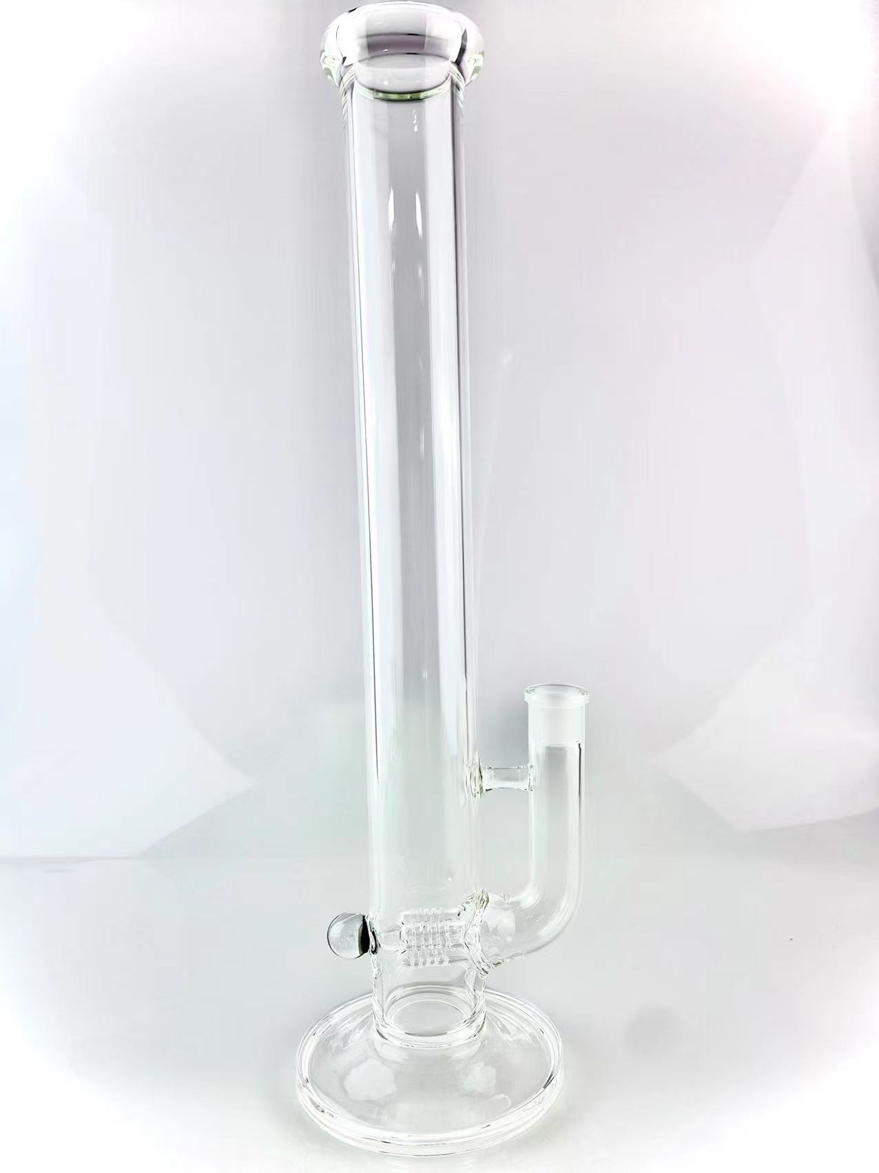 Smoking Pipes clear straight bong 18 inch 18mm joint 3 inline perc add a marble with clear bowl