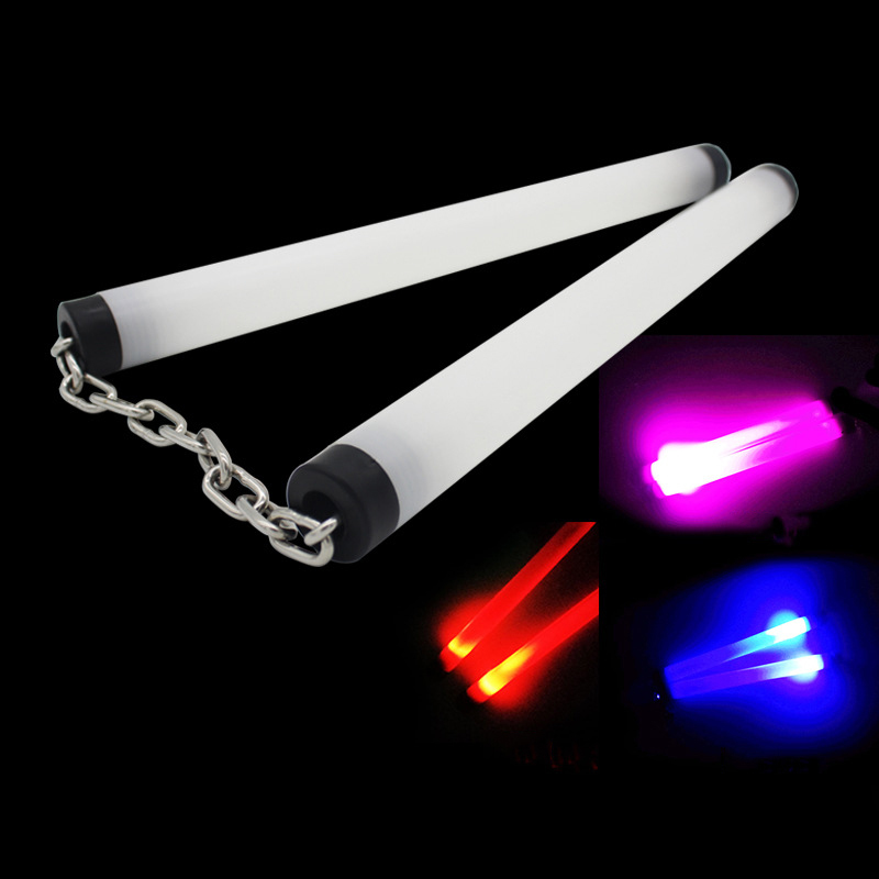 LED Light Sticks light nunchaku glowing escent show Kung fu toy stick 230825