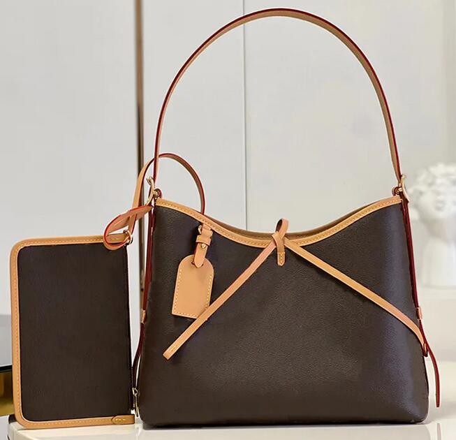 Carryall Designer MM Fashion PM Shoulder with Detachable Zipper Leather Women's Underarm Handbag Crossbody Hobo Bag
