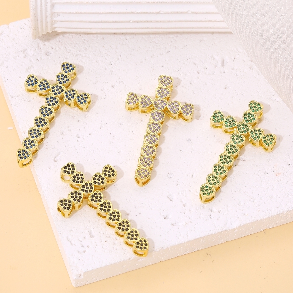 Charms Juya Handmade 18K Real Gold Plated Opal Shell Christian Cross Charms For DIY Religious Christmas Gift Jewelry Making Supplies 230826