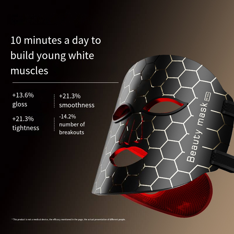 Face Care Devices Led Color Light Black Gold Silicone Red Mask Tender Skin Beauty Instrument Whitening Soothing And Calming 230825