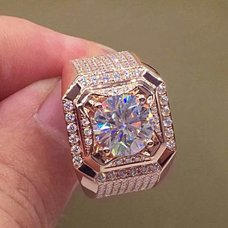 Band Rings HOMOD Micro Pave CZ Wedding Rings Engagement Hip Hop Ring Round Shape Cool Street women Men Bling Iced Out CZ Ring 230826