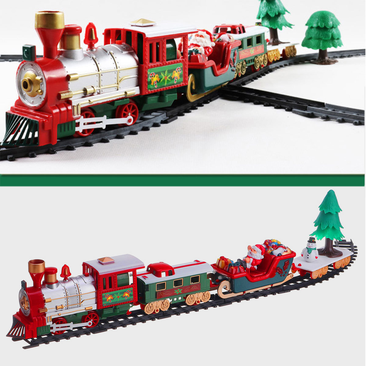 ElectricRC Track Christmas Electric Rail Car Train Toy Children's Railway Set Transportation Building Toys Year Gifts 230825 - view 4