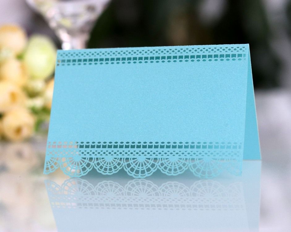 Other Festive Party Supplies 10pcs Laser Cut Seat Card Hollow place card Table Name Card Wedding Table Decoration party Invitation ZZ
