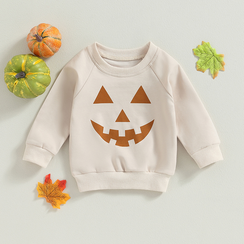 Hoodies Sweatshirts FOCUSNORM 0-4Y Halloween Infant Baby Girls Boys T Shirts Long Sleeve Pumpkin Print Pullover Sweatshirt Autumn Tops 230825