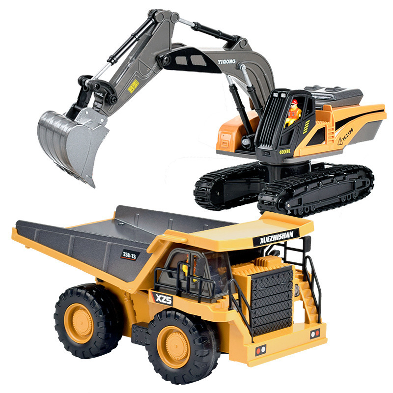 ElectricRC Car Remote Controlled Excavator Alloy Toy Big RC Electric Control For Baby Kids Christmas Gifts 230825
