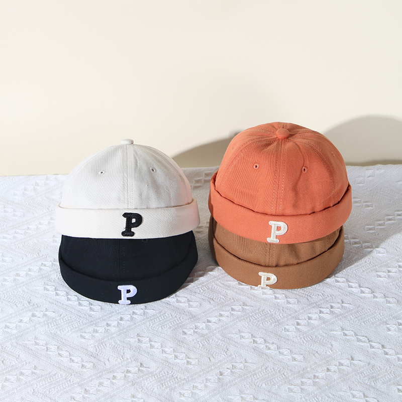 Caps Hats Baby Brimless Hat Letters Printed Baby Boys Girls Hip Hop Caps Korean Solid Color Cool Adjustable Kids Hats Beanie 230825