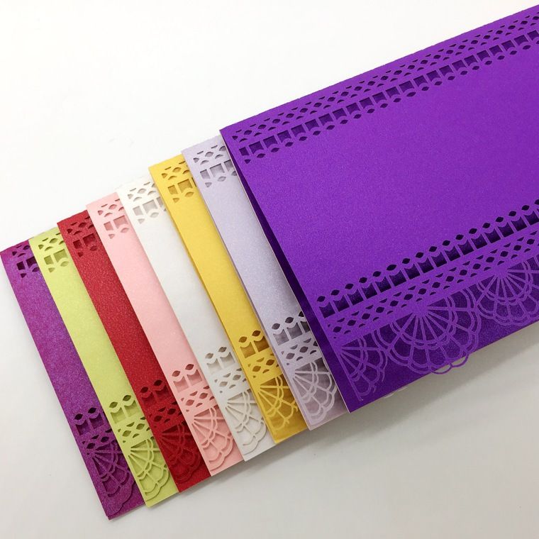 Other Festive Party Supplies 10pcs Laser Cut Seat Card Hollow place card Table Name Card Wedding Table Decoration party Invitation ZZ