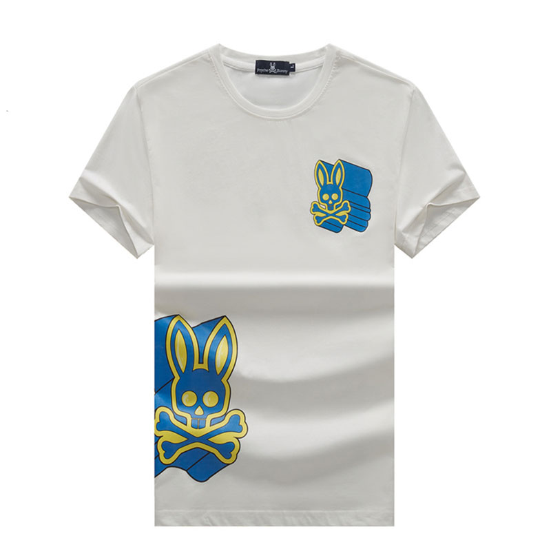 Mens designer casual t shirt fashion polos summer slim bunny print round neck luxury accessories top Tshirt M-XXXL
