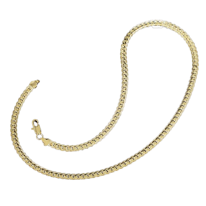 Chains 1824 Inch 18k Gold 6mm Full Side Chain Classic Ladies Necklace Men039s Fashion Wedding Party Jewelry