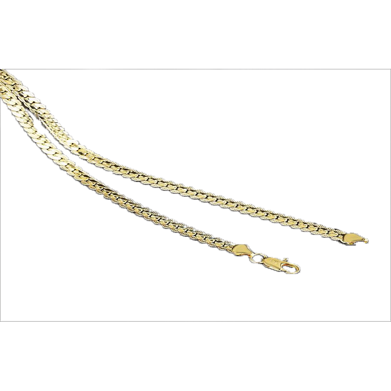 Chains 1824 Inch 18k Gold 6mm Full Side Chain Classic Ladies Necklace Men039s Fashion Wedding Party Jewelry
