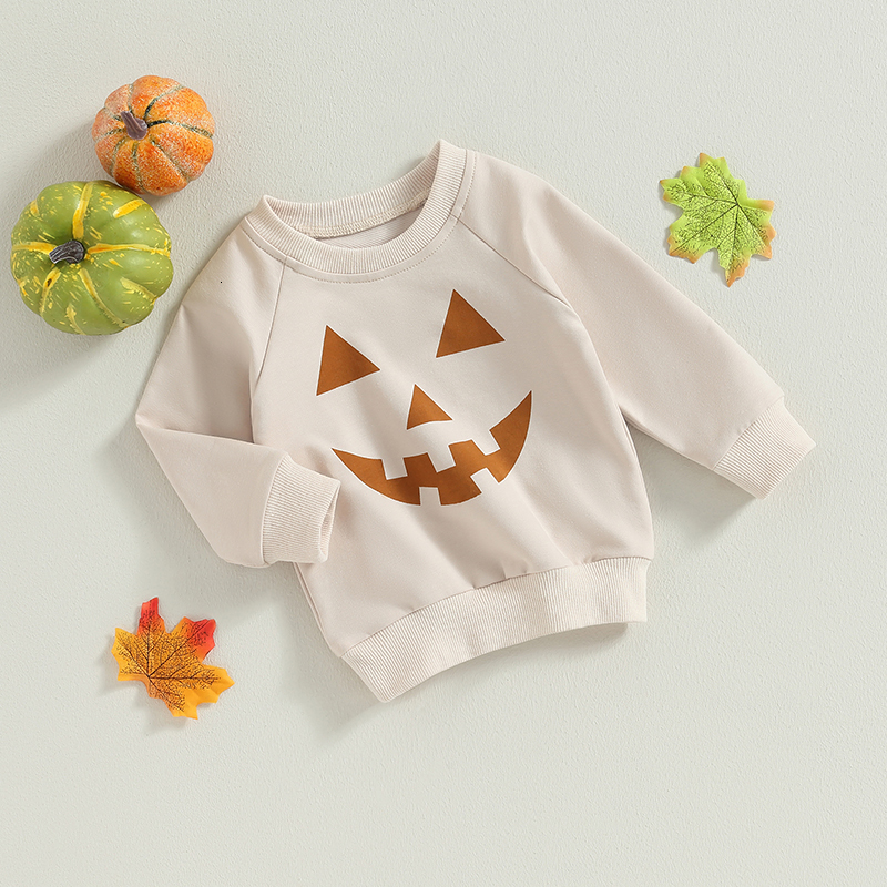 Hoodies Sweatshirts FOCUSNORM 0-4Y Halloween Infant Baby Girls Boys T Shirts Long Sleeve Pumpkin Print Pullover Sweatshirt Autumn Tops 230825