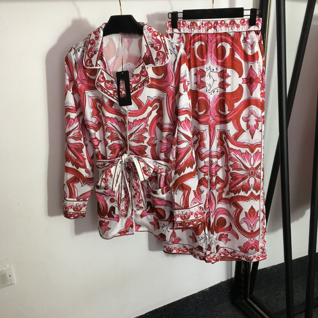 718 2023 Minlan Style Spring Summer Brand Same Style Two Pieces Sets Pants Lapel Neck Empire Long Sleeve High Quality