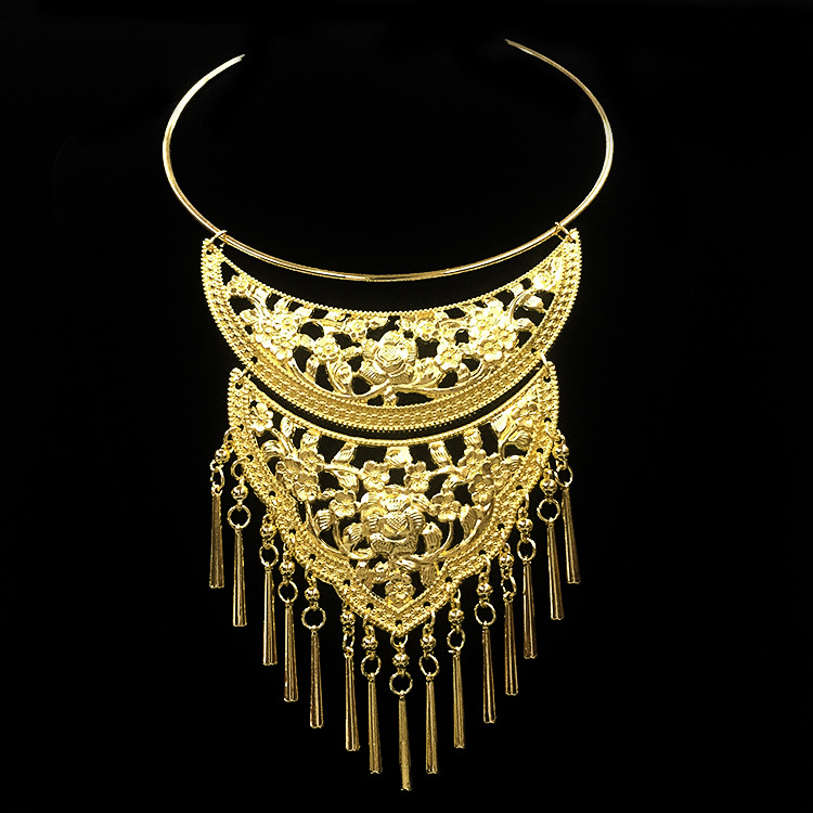 Anniyo Very Big Africa Pendant Necklaces for Women Gold Color Ethiopian/Nigeria/Congo/Sudan/Ghana/Arab Jewelry