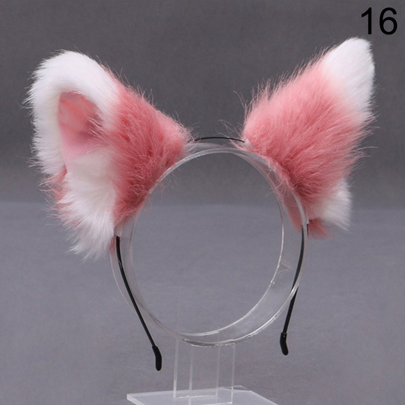 Headbands 1PC Realistic Furry Animal Cat Ears Headband Lolita Cute Faux Fur Anime Hair Hoop Halloween Cosplay Party Headpiece 230826