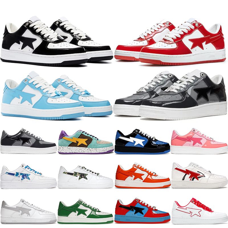 fast shipping designer Casual Shoes bapesta mens womens sta Low platform Black Camo bule Grey Black Beige Suede sports sneakers trainers size 5.5-11