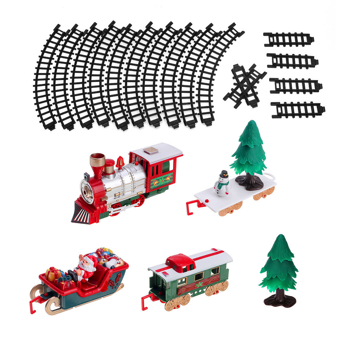 ElectricRC Track Christmas Electric Rail Car Train Toy Children's Railway Set Transportation Building Toys Year Gifts 230825 - view 5