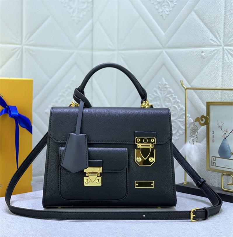 TOP Designer tote bag luxury womens handbags flower letters vegan leather metal S-Lock crossbody bags ladies sling small shoulder purses Top