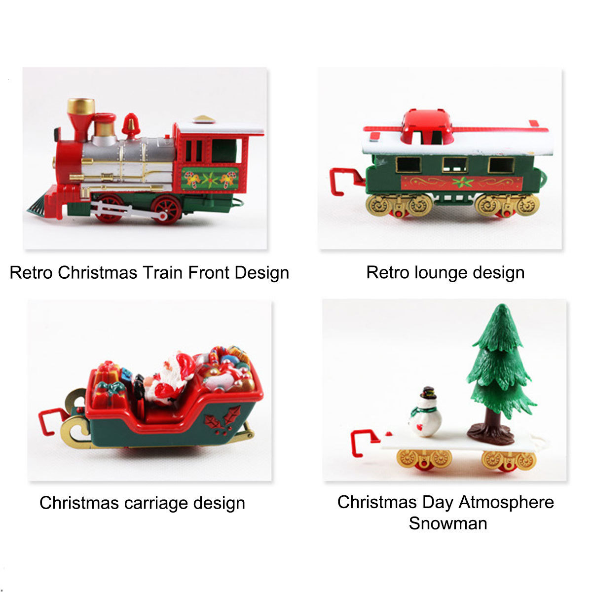 ElectricRC Track Christmas Electric Rail Car Train Toy Children's Railway Set Transportation Building Toys Year Gifts 230825 - view 3