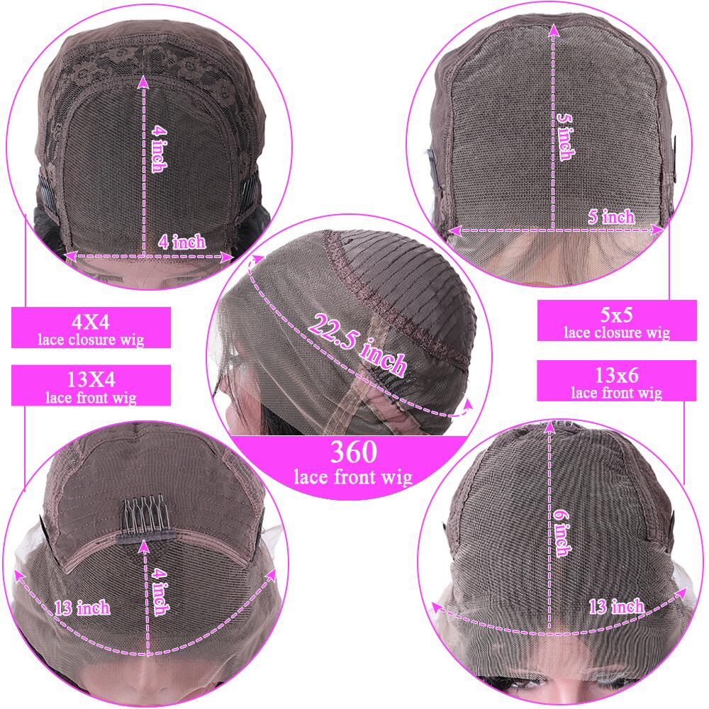 360 5X5 Curly Closure 13X6 Deep Wave Frontal 34 Inches HD Transparent Lace Wig