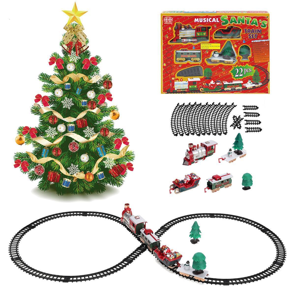 ElectricRC Track Christmas Electric Rail Car Train Toy Children's Railway Set Transportation Building Toys Year Gifts 230825 - view 6