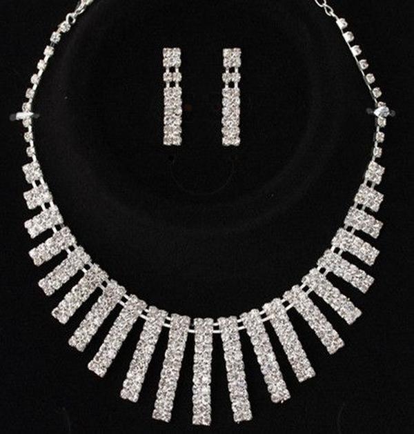 16 Style Bridal Wedding Party Crystal Rhinestone Pendant Necklace Earrings Jewelry Sets Bridal Jewelry Accessories ZZ