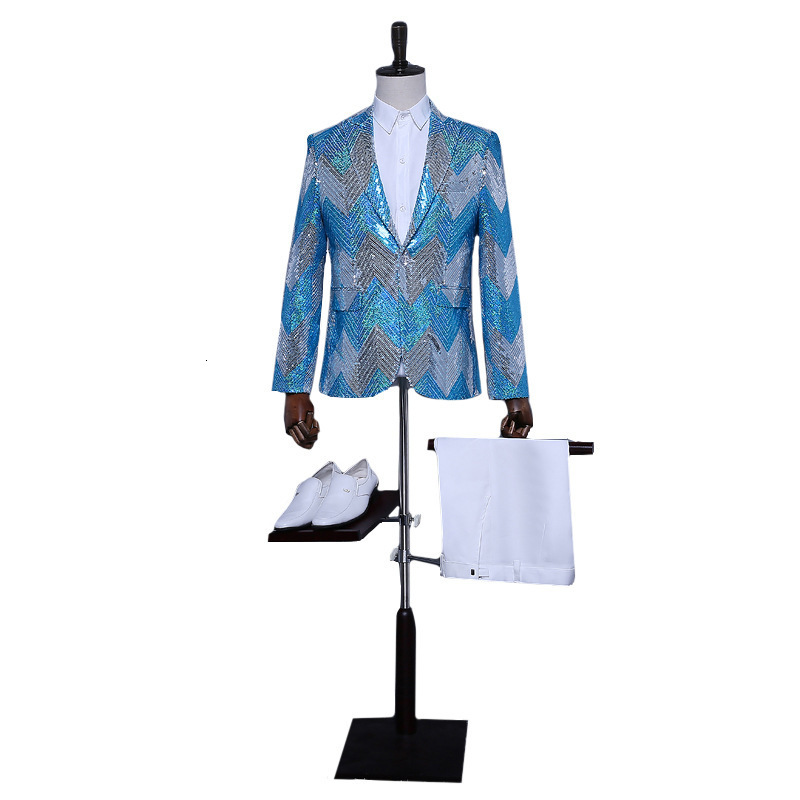 Men's Suits Blazers Performance Attire Men's Jacket Slim Fitting Dress Suit Stage Choir Host film WeddingBlazerTie 230825