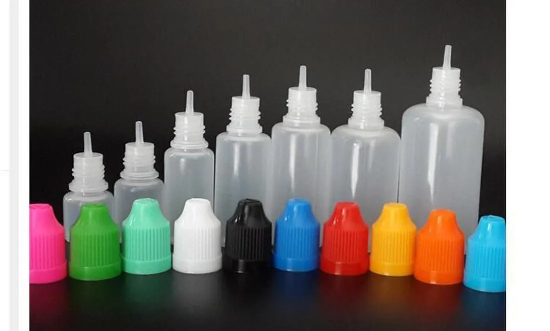wholesale Fast Shipping Soft Style Needle Bottle 5/10/15/20/30/50 Ml Plastic Dropper Bottles Child Proof Caps