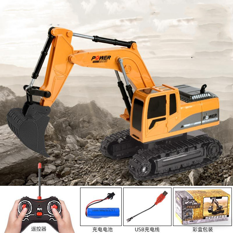 ElectricRC Car Remote Controlled Excavator Alloy Toy Big RC Electric Control For Baby Kids Christmas Gifts 230825