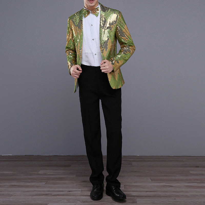 Men's Suits Blazers Performance Attire Men's Jacket Slim Fitting Dress Suit Stage Choir Host film WeddingBlazerTie 230825