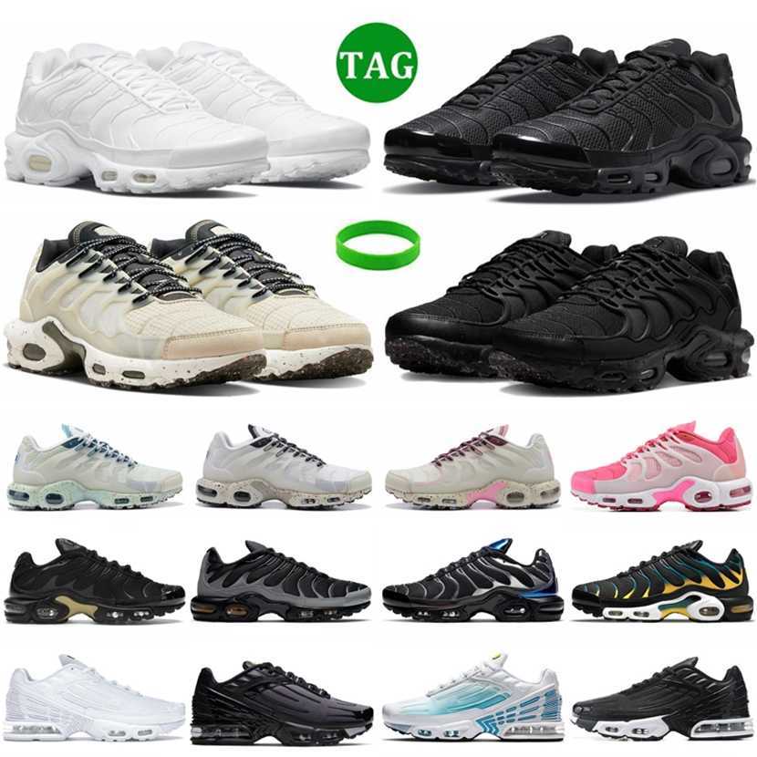 OG NEW Running Shoes tn terrascape plus 3 running shoes Tn mens women triple white black Laser Blue Volt Glow Oreo womens Breathable sneakers