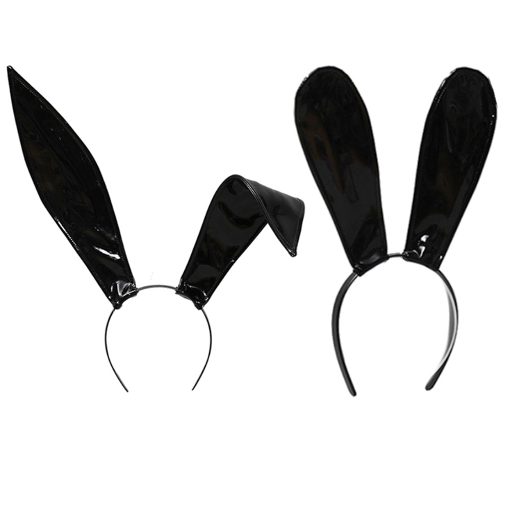 Headbands Sexy Bunny Ears Hairband Leather Rabbit Ears Headband Masquerade Headpiece For Halloween Hair Hoop Christmas Party Cosplay Props 230826