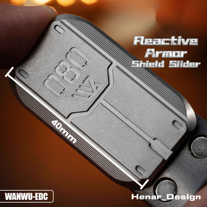 Spinning Top WANWU EDC Reactive Armor Shield Slider Defense Tungsten Copper Moon Surface Stoashed Tech EDC Adult Decompression Toy 230826