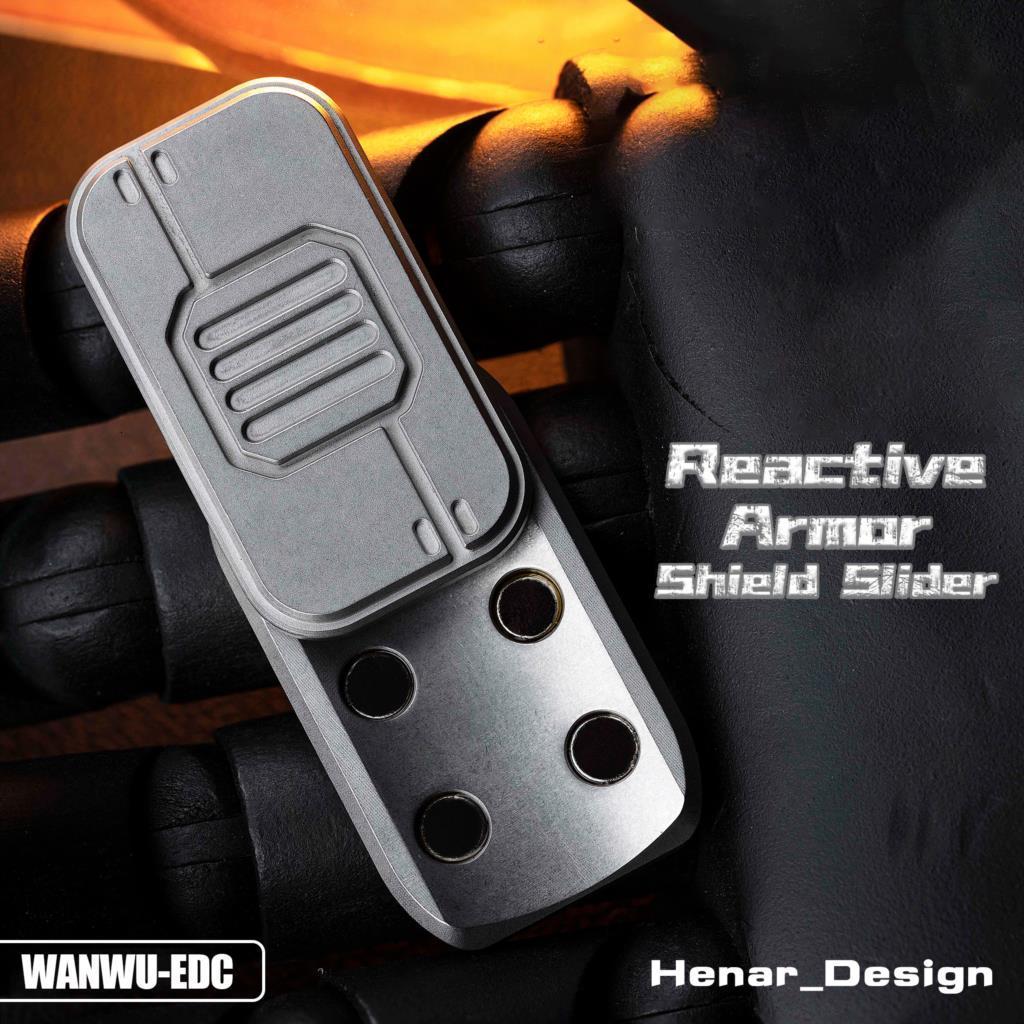 Spinning Top WANWU EDC Reactive Armor Shield Slider Defense Tungsten Copper Moon Surface Stoashed Tech EDC Adult Decompression Toy 230826