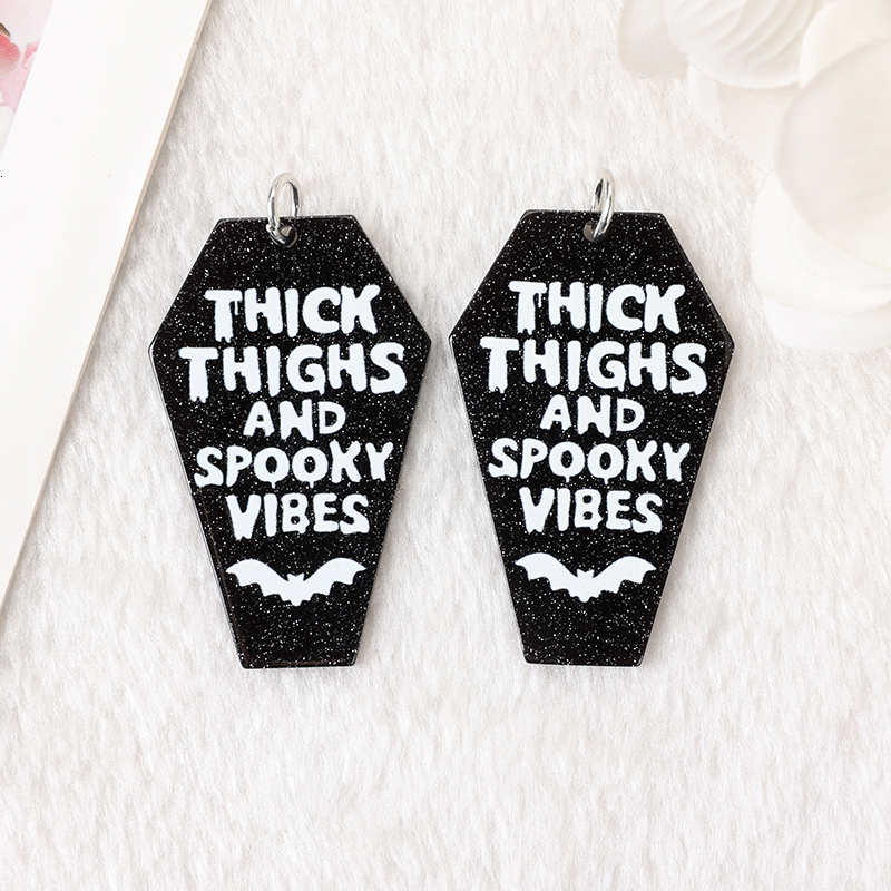Charms 10Pcs Halloween Charms Coffin Thick Thighs And Spooky Vibes Jewelry Findings Earring Pendant Necklace DIY Making Accessories 230826